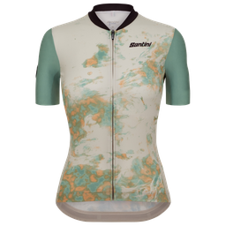 [UNI535] Jersey SANTINI MARBLE Slim fit Dama Talla:S Military Green