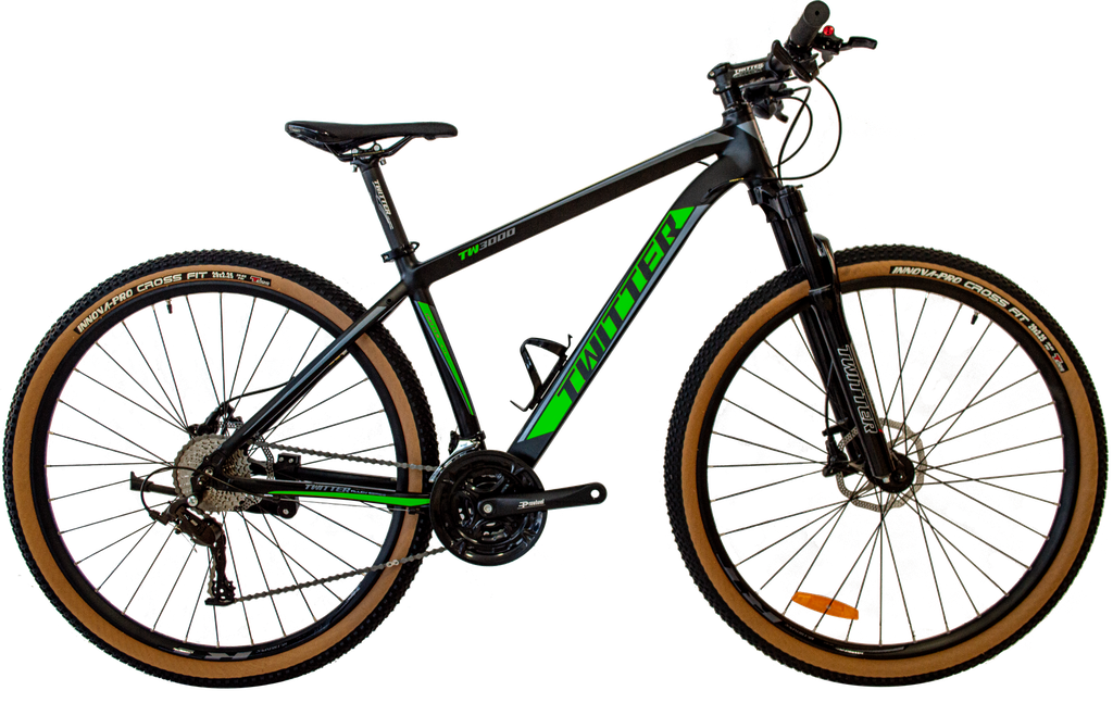 Bicicleta TWITTER 29 alum TW3000 hydraulic 15 MX9 3x9V c/bloqueo black/green