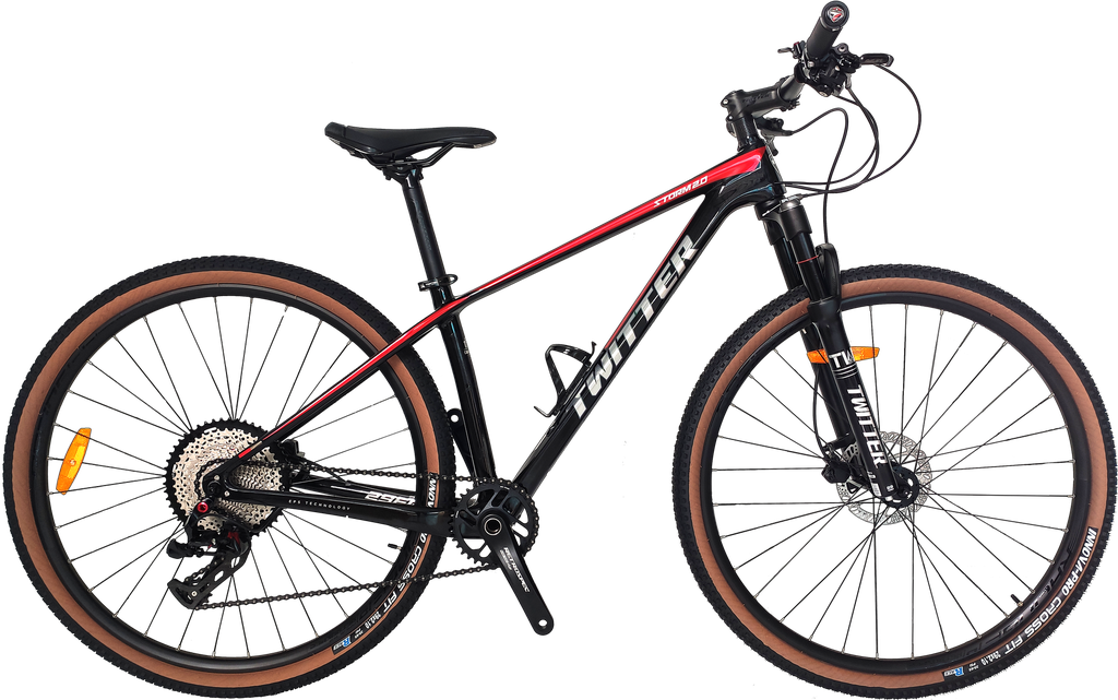 Bicicleta TWITTER MTB carbon STORM2.0 15 M6100-12V black/red