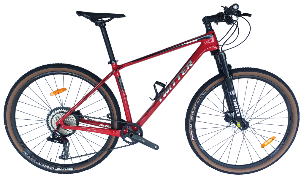 Bicicleta TWITTER MTB carbon STORM2.0 15 M6100-12V red