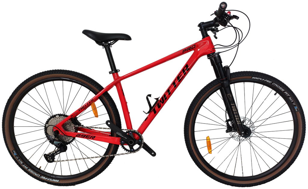 Bicicleta TWITTER MTB carbono LEOPARD PRO 19  M6100 12v red
