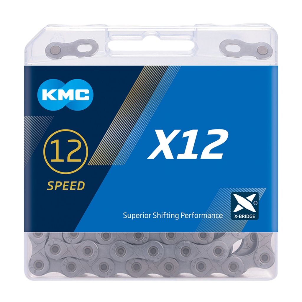 Cadenilla KMC 1/2x11/128 126 links X12 silver/silver 12v