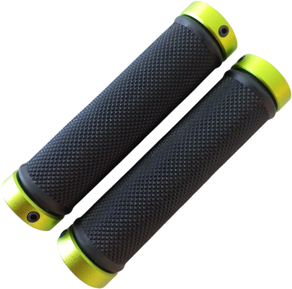 Grips VELO c/seguro black/green  VLG-775 AD2 GR
