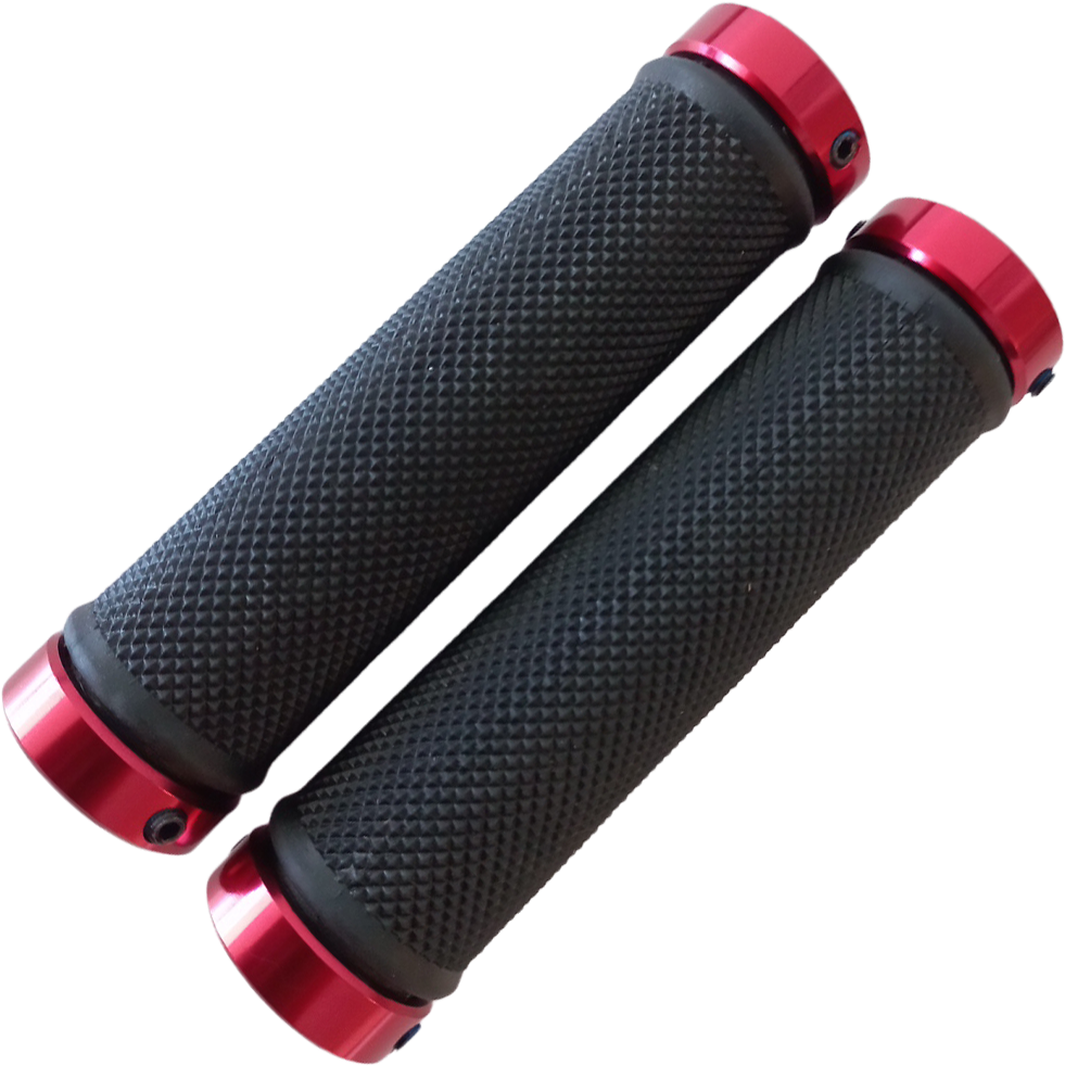 Grips VELO c/seguro black/red  VLG-775 AD2 RE