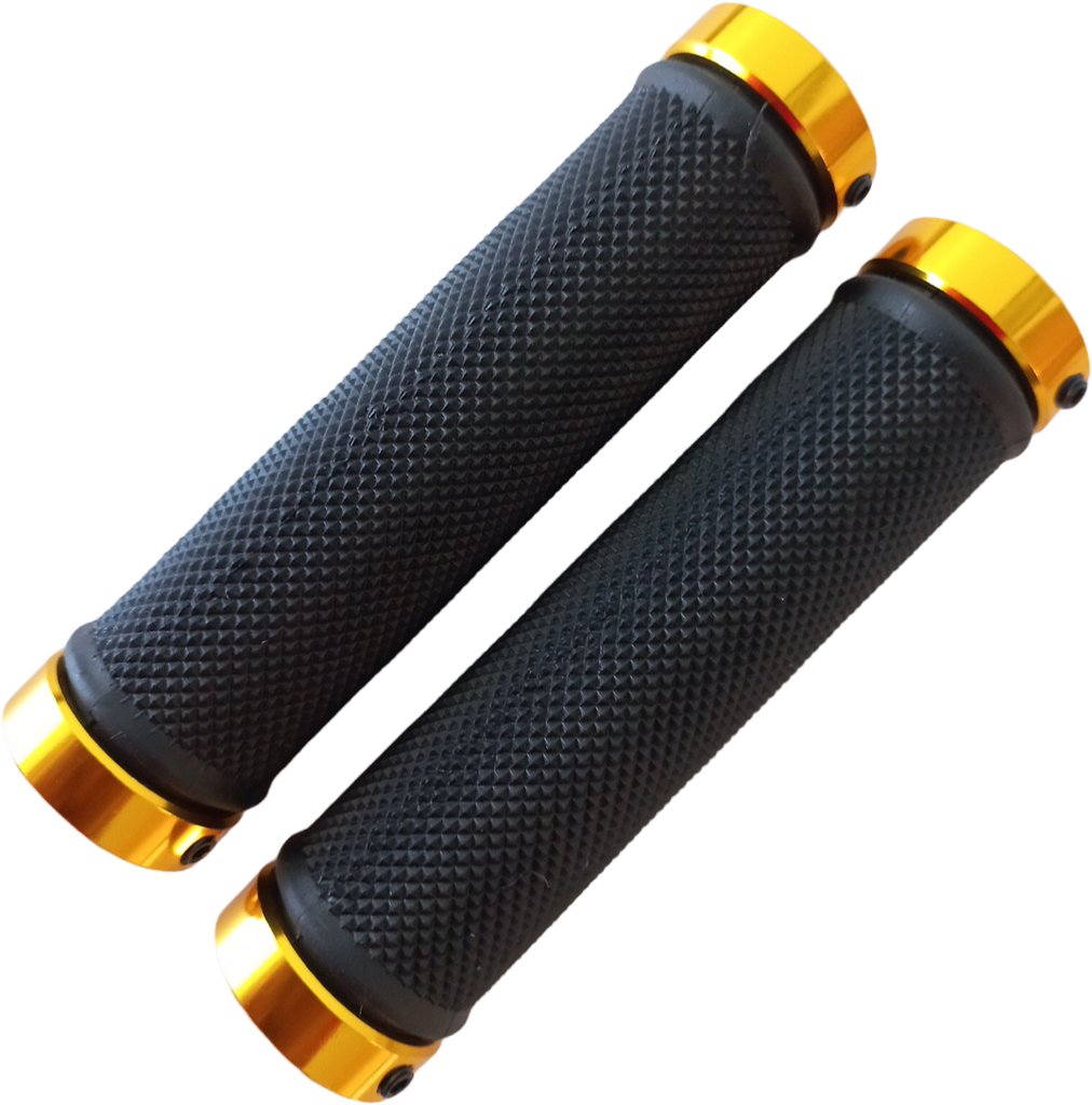 Grips VELO c/seguro black/yellow  VLG-775 AD2