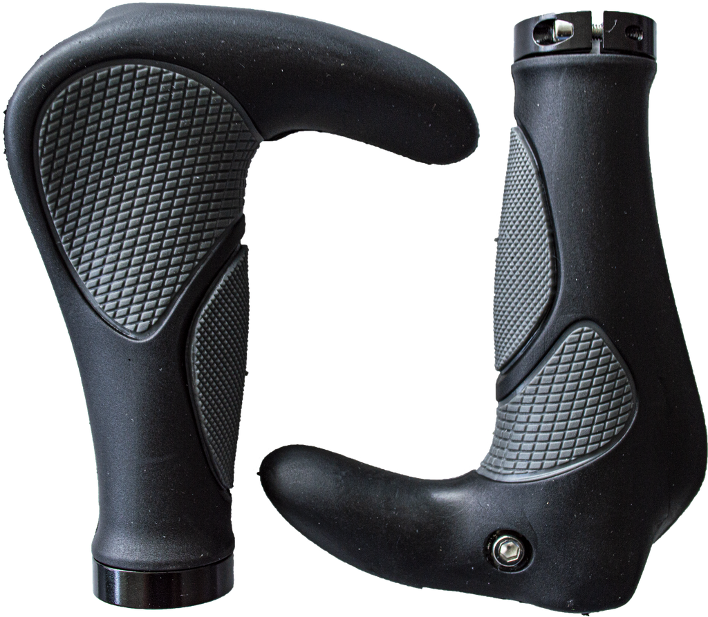 Grips EAGLE-F MTB plast/rubber 140mm black/grey con cachos MOD. EG-906 CN