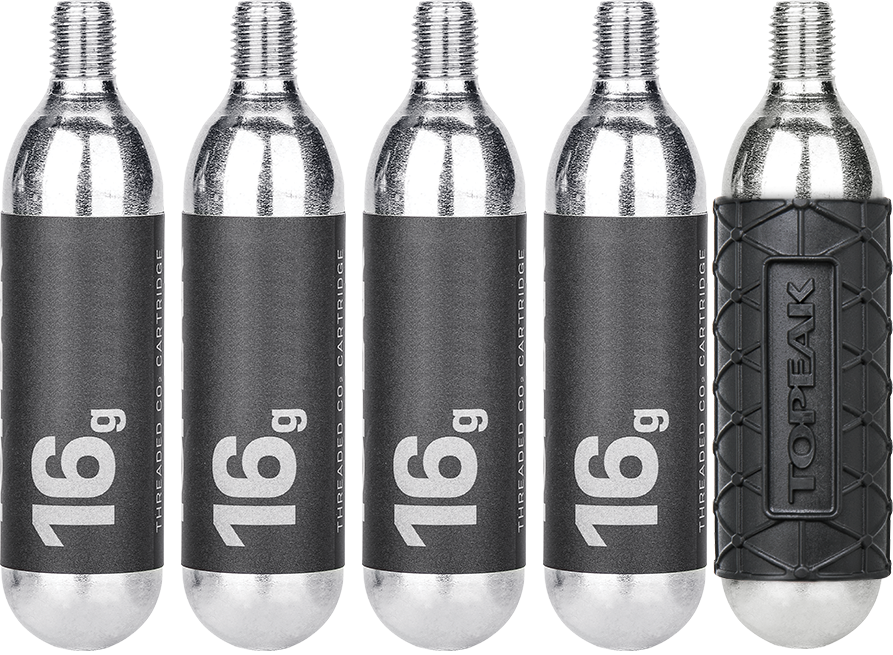 Kit TOPEAK reparación CO2 16G 5PCS TCOT-6 c/protector de silicona