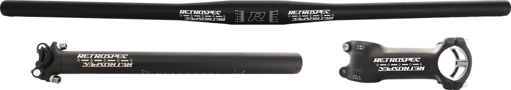 Kit TWITTER RETROSPEC  aluminio stem/timón 31.8x680mm/pilar