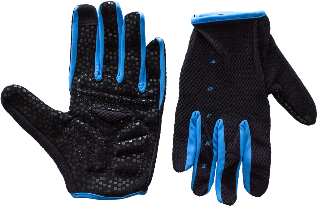 UNI Guantes ENJOY ciclismo d/largo black/blue neon S MG-07-2233