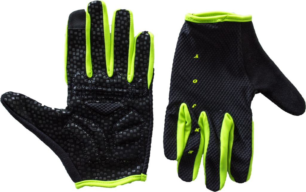 UNI Guantes ENJOY ciclismo d/largo black/green neon M MG-07-2233