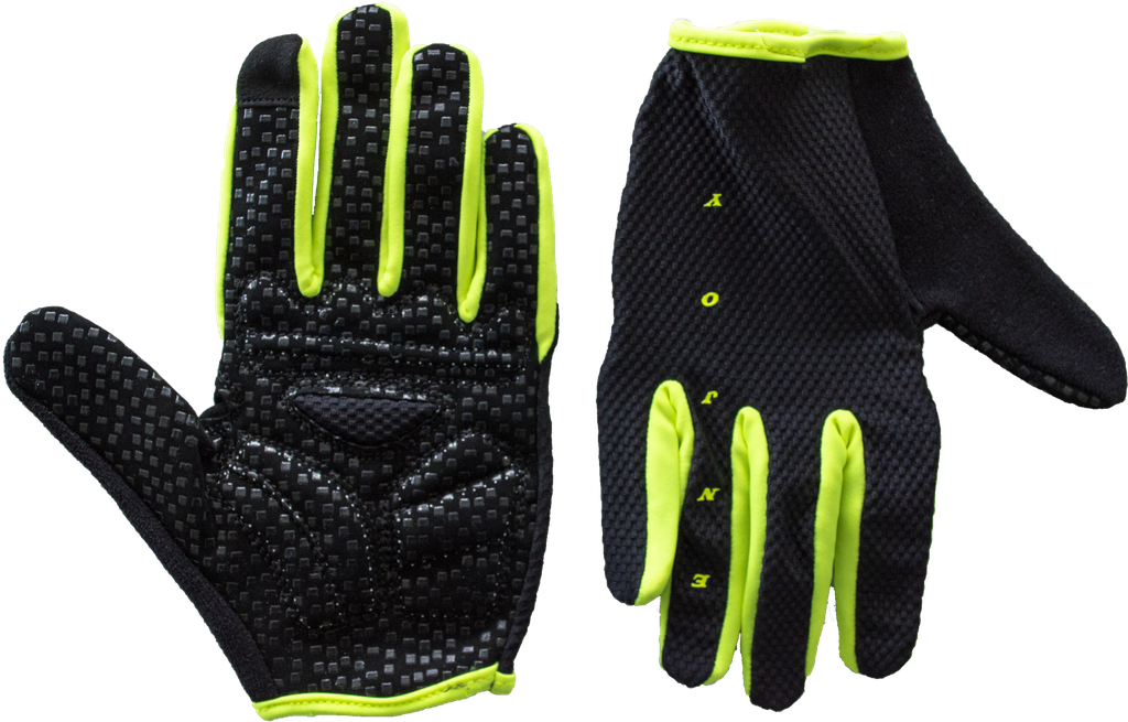 UNI Guantes ENJOY ciclismo d/largo black/yellow neon S MG-07-2233