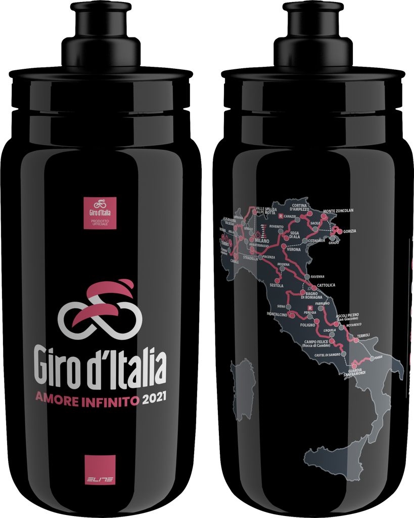 Caramañola ELITE FLY GIRO D'ITALIA MAP black new 550ml 1604611