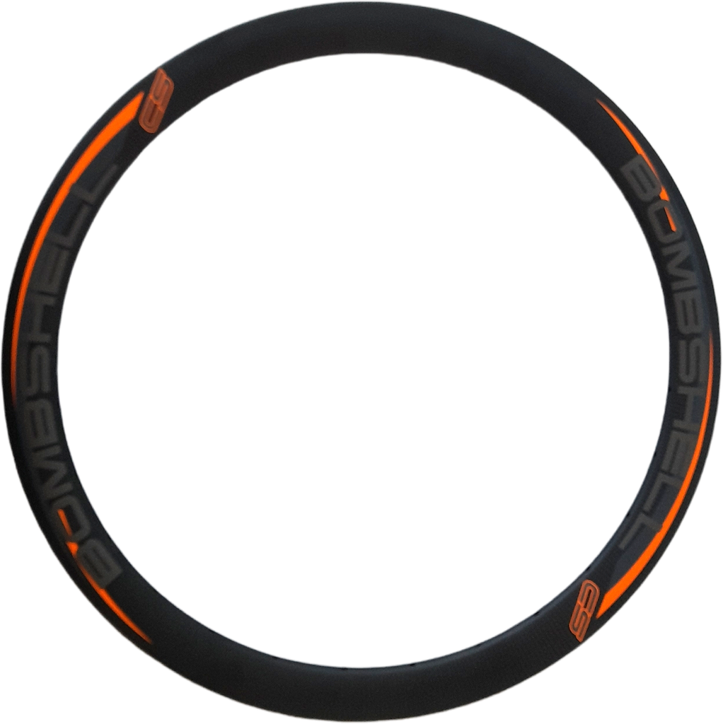 Aro BMX BOMBSHELL  20X1 1/8  carbon 28h front 35mm mini orange