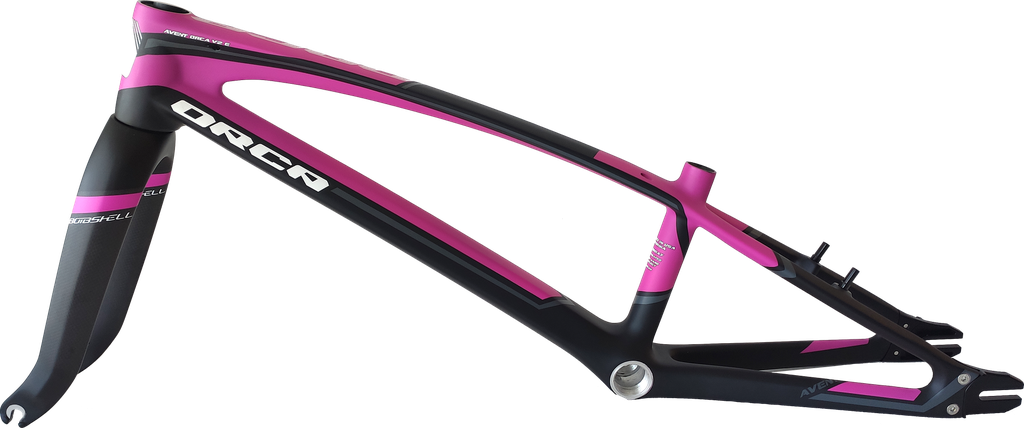 Cuadro c/pistas y trinche BOMBSHELL ORCA JUNIOR PRO 20.75 carbon black/pink
