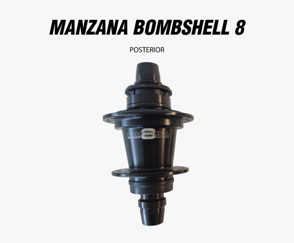 Manzanas BMX BOMBSHELL XA88R36K 8 HUB 36H disc black posterior