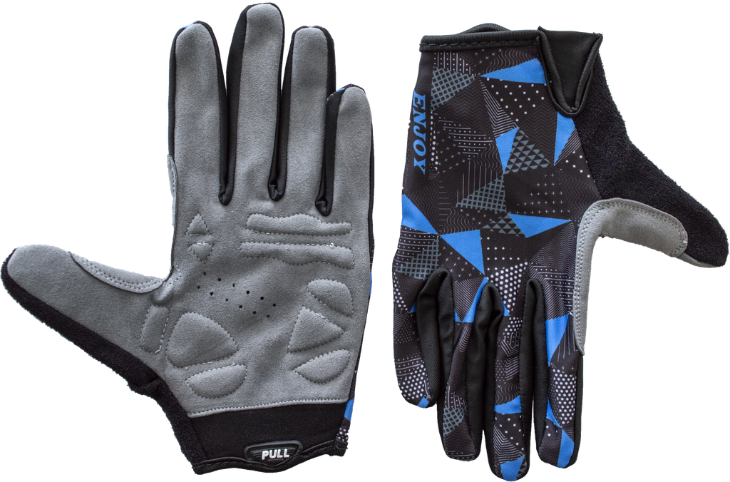 UNI guantes ENJOY MTB/BMX d/largo Grey/Cyan Blue M AI-02-429