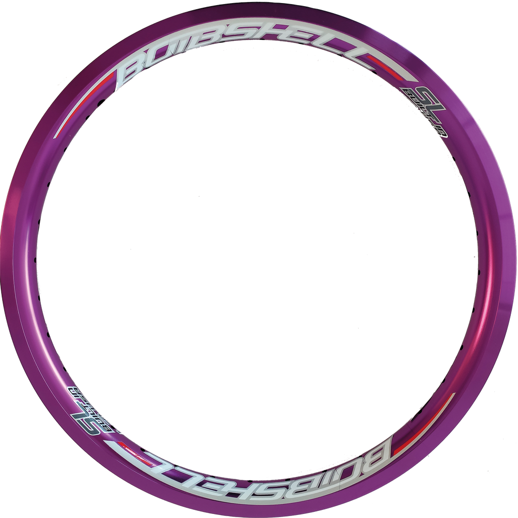 Aro BMX BOMBSHELL  1086MFPUR 20X1 1/8 aluminio 28h front 30mm mini purple