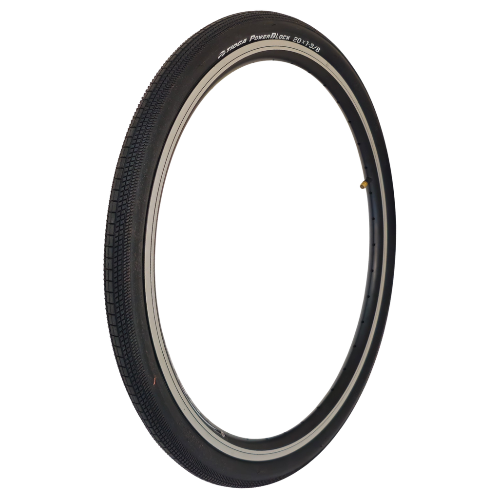 Llanta TIOGA 20X1 3/8 POWER BLOCK UTC rígida black