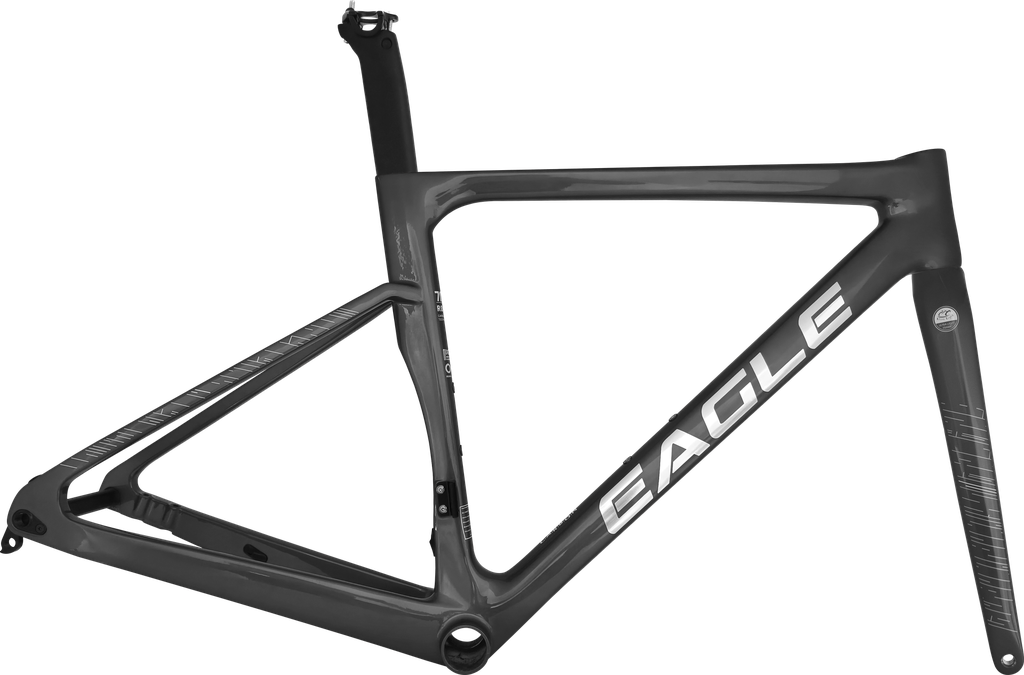 Cuadro EAGLE ruta 700 carbon JB08 500mm buje f/disco c/trinche-pilar-pista-espaciador grey