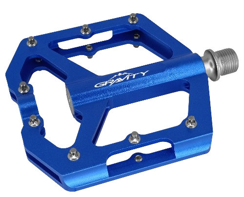 Pedal GRAVITY MTB aluminio 9/16" balinera sellada azul par