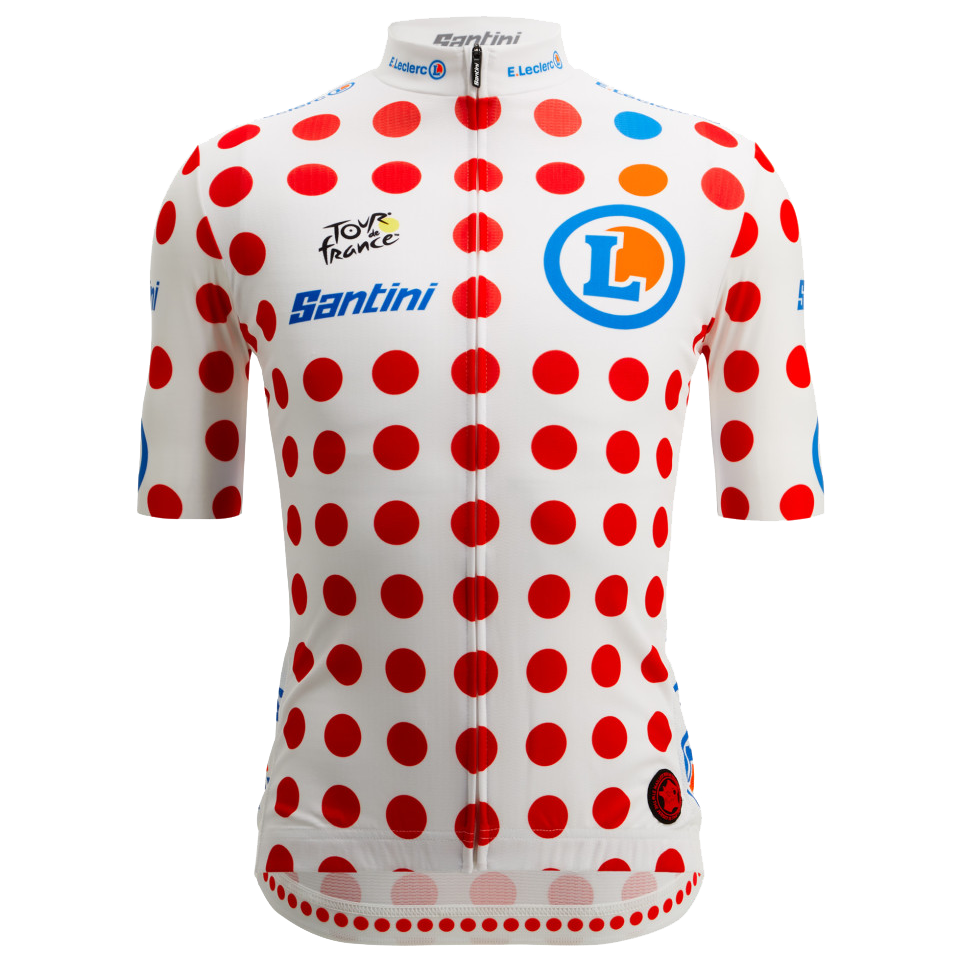 Jersey SANTINI TDF KOM Caballero Talla:M Polka Dots