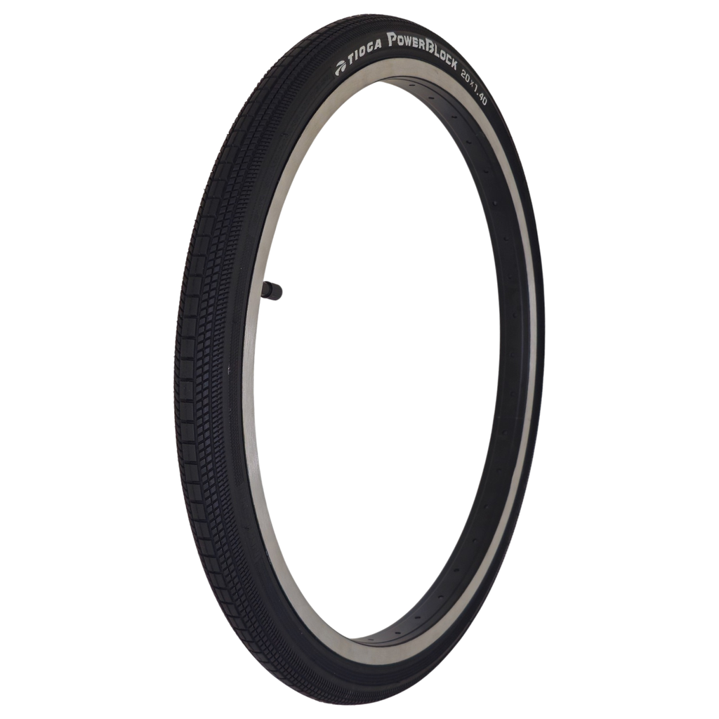 Llanta TIOGA BMX POWER BLOCK 20X1.40 UTC 60TPI black