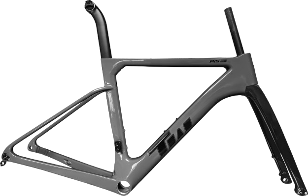 Cuadro TWITTER Ruta R15pro 470mm carbon DISC BB-rosca c/trinche-pilar-pista de trinche-espaciador dark gray