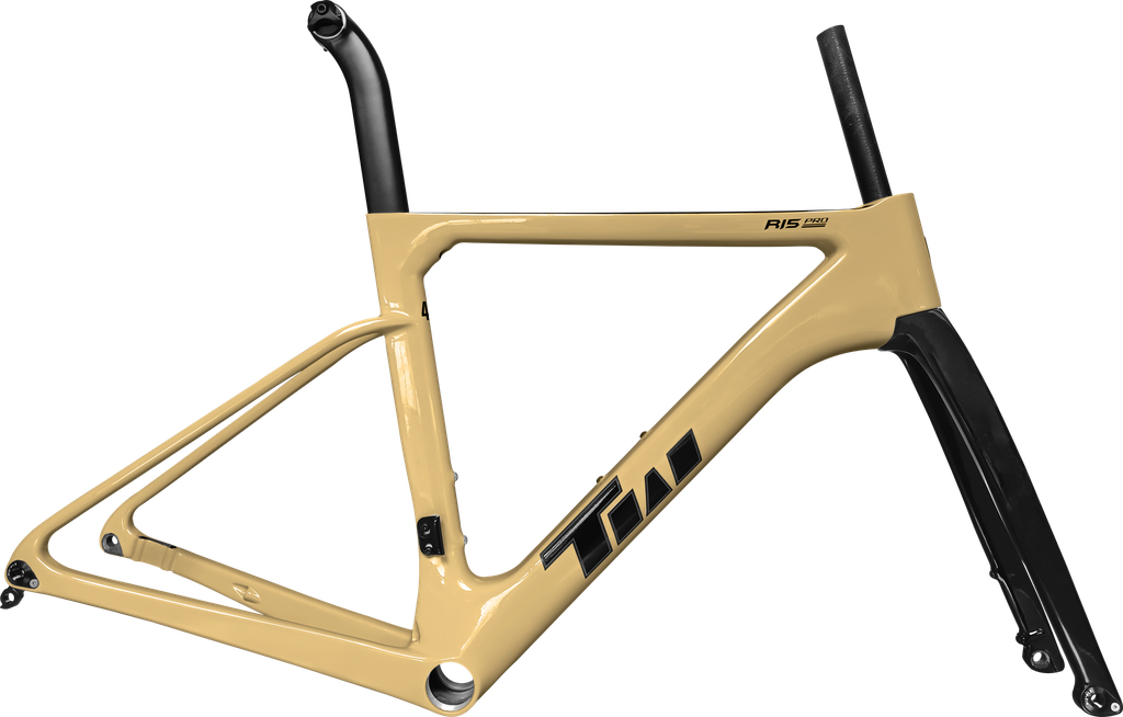 Cuadro TWITTER Ruta R15pro 440mm carbon DISC BB-rosca c/trinche-pilar-pista de trinche-espaciador gold