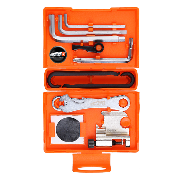 Kit herramientas SUPER B TB-1180 26 en 1  de bolsillo con parches 