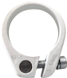 [ABR053] Abrazadera ZOOM c/tornillo 31.8mm white  AT-106N