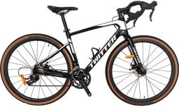 [BIC715] Bicicleta TWITTER  ruta carbon GRAVEL 48cm RS-24v  black
