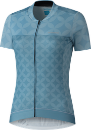 [UNI564] UNI Camiseta SHIMANO SAGAMI W'S ZIP m/corta DAMA M AQUA BLUE PCWJSTSVE11WB2415