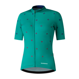[UNI570] UNI Camiseta SHIMANO SAGAMI W'S ZIP m/corta DAMA S GREEN PCWJSTSVE11WE0114