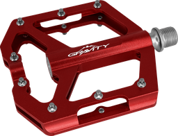 [PED202] Pedal GRAVITY MTB aluminio 9/16" balinera sellada rojo par