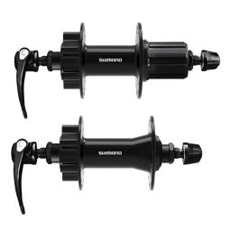 [MAZ208] Manzana SHIMANO FH-QB400 32H 6 tornillos disc 8/9/10/11v bloq par black suelto SP